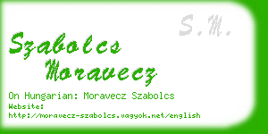 szabolcs moravecz business card